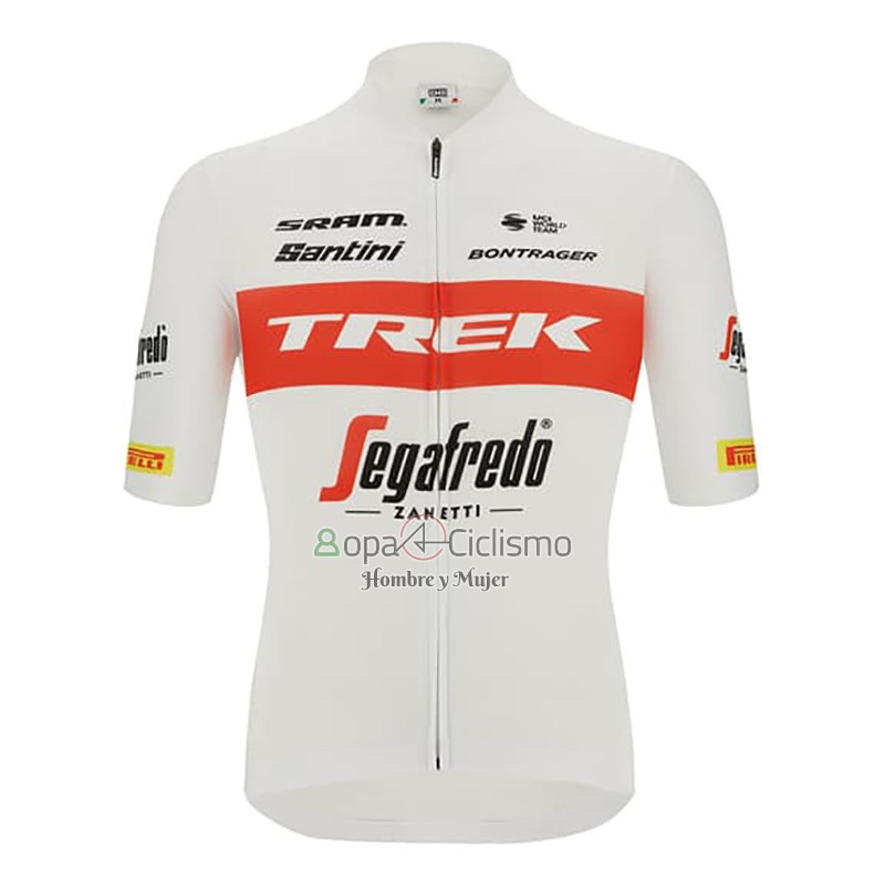 Trek Segafrojoo Ropa Ciclismo Culotte Corto 2023 Hombre Mangas Cortas Blanco